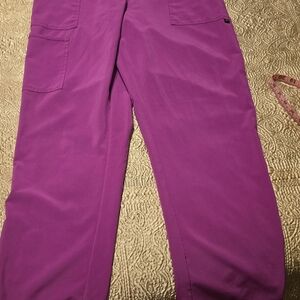 Vibrant Magenta Pants Scrubs  Large Waist 17 But Has Stretch